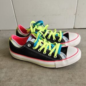 Converse Chuck Taylor Double Upper All Star Shoes Unisex M8/ W10  Neon / Black